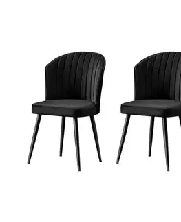 Sada jídelních židlí Rubi Black and Black, 2 ks