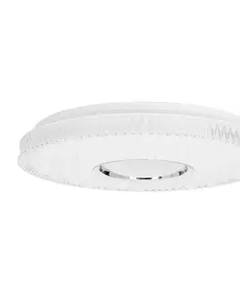 Stropní lampa BUBBLES, plafond 40cm, 24W LED, stínidlo 4000K, bílá+chrom