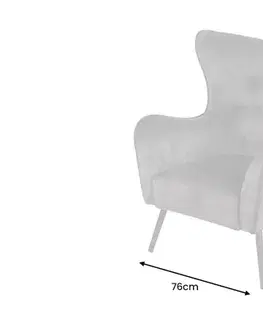Křeslo ušák AMYKLAS Dekorhome