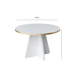Konferenční stolek Mushroom Gold and White