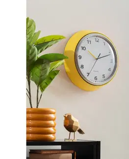 Karlsson 6006YE designové nástěnné hodiny žlutá, pr. 34 cm