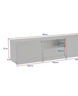Televizní stolek Vanguard Fressia Marble