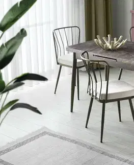 Sada jídelních židlí Yildiz Cream and Brown, 2 ks, 2 ks
