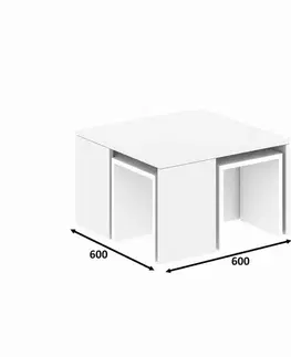 Sada konferenčních stolků Ortanca - White