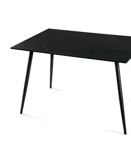 Jídelní stůl CERAVIBE 140, černá, 140 x 80 cm