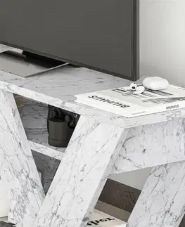Televizní stolek Pipralla Carrara Marble