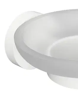 SAPHO X-ROUND WHITE mýdlenka, mléčné sklo, bílá mat XR803W