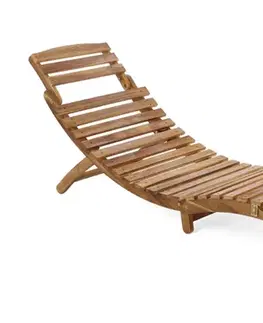 Dřevěné zahradní lehátko LUX akácie