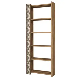 Knihovna City - Walnut, Cream