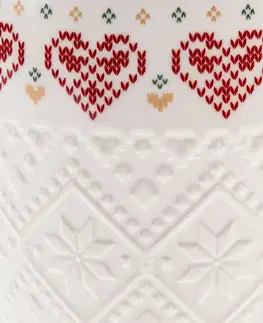 Porcelánový hrnek Pletené srdce 630 ml
