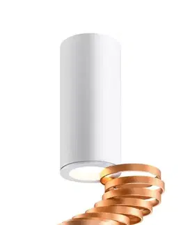 Stropní lampa zlatá+bílá 6x20cm trubice