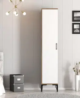Šatní skříň Kumsal S - Walnut, White