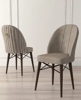 Sada židlí (4 kusy) Ritim - Cappuccino, Brown