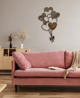 Dekorativní kovový doplněk na zeď Rusty Heart 1