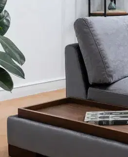 Rohová sedací souprava Tulip Corner Right With Pouf - Dark Grey