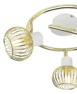 Spirálová stropní lampa 3X40W E14 bílá/zlatá OSLO