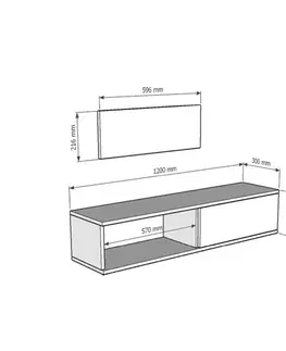 TV stolek Zuzu Double - White