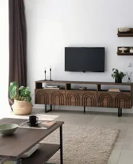 TV stěna / Sestava pod TV Helen - Walnut