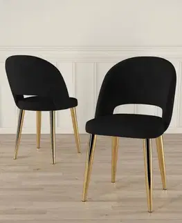 Sada židlí (4 kusy) Pane - Black, Gold