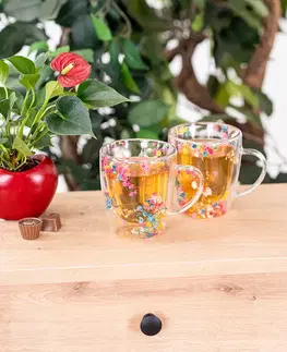 4Home Termo sklenice Floral Hot&Cool 300 ml, 2 ks