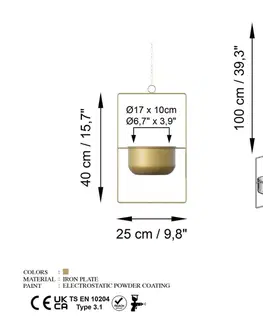 Dekorativní květináč Parapet - Gold