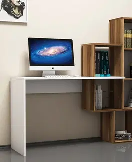 Psací stůl Açelya - Walnut, White