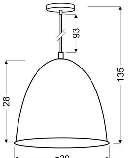 Závěsná stropní lampa 1X60W E27 černá + chrom PATCH