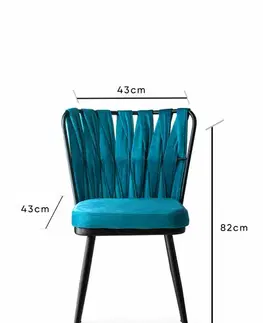 Sada jídelních židlí Kusakli Blue and Black, 2 ks, 2 ks
