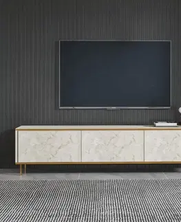 TV stolek Imaj - Travertine, Gold