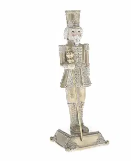 Vánoční dekorace Vintage bronze louskáček, 7 x 20 cm