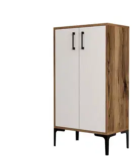 Botník Prag Walnut and White