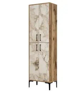 Skříň Berlin Walnut and White Marble