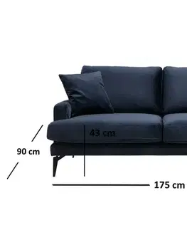 Pohovka Papira 2 Navy Blue