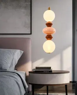 FLORES lampa wisząca mosiężny+brązowy+pomarańczowy 15W LED 3000K klosz biały