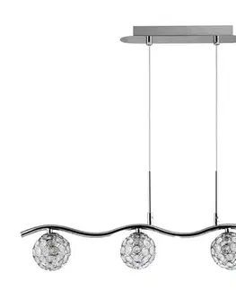 Závěsná lampa 4X40W G9 chrom/průhledná