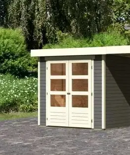 Dřevěný zahradní domek ASKOLA 2 s přístavkem 280 Lanitplast