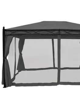 Zahradní altán se závěsy 4x3 m Dekorhome
