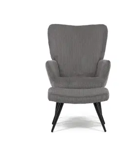 Relaxační křeslo s podnožkou L7285 GREY6, šedá