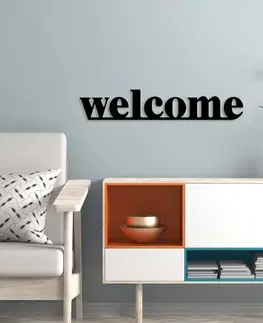 Dekorativní kovový doplněk na zeď Welcome