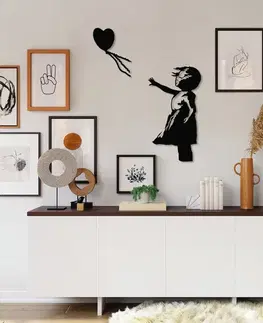Dekorativní kovový doplněk na zeď Banksy - 14