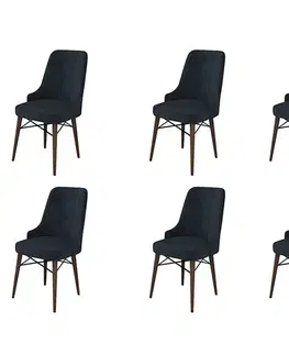 Sada židlí (6 kusů) Pare - Anthracite, Brown