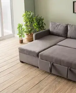 Rohová rozkládací pohovka Kado - Grey