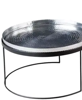 Estila Art-deco set kulatých konferenčních stolků Elements stříbrná 57cm