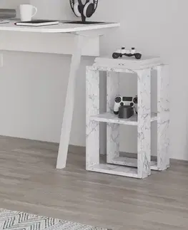 Noční stolek Lonie - Carrara Marble