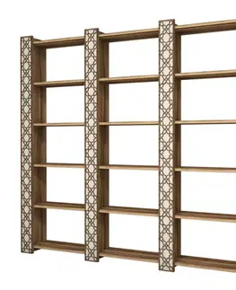 Knihovna City 3 - Walnut, Cream