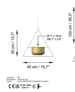 Dekorativní květináč Harpusta - Gold