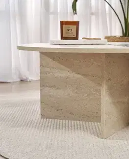 Konferenční stolek Soleil - Travertine