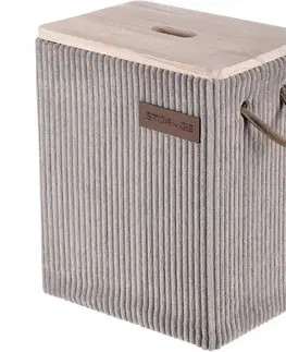 Autronic Sada 5 látkových úložných boxů, šedá