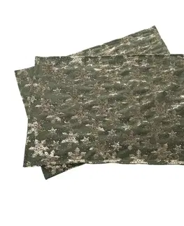 Vánoční prostírání Golden Snowflakes, 32 x 45 cm, sada 2 ks