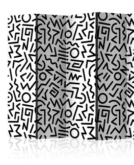 Paraván Black and White Maze Dekorhome